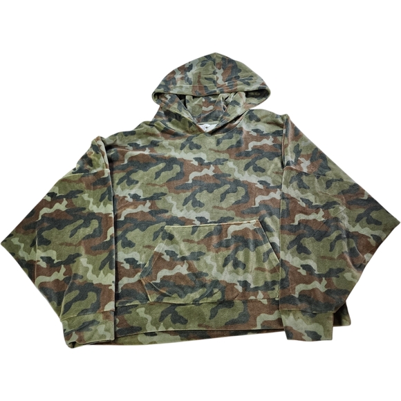 AEO Ultra Soft Velour Camo Hooded Pullover Size XL - Picture 3 of 9